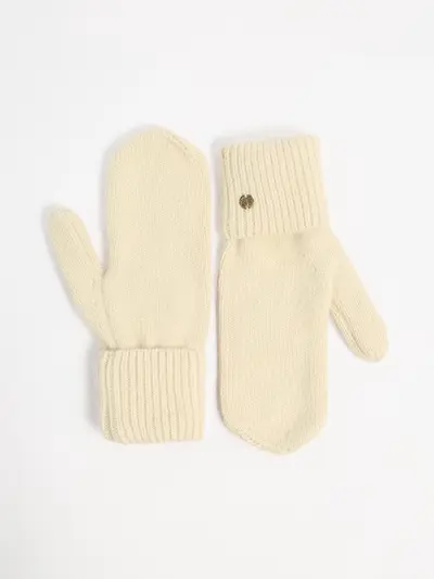 Варежки вязаные с отворотом двойные в ассортименте